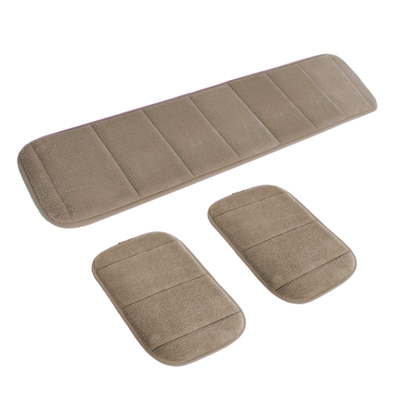 AUHOKY 2 Sets Ergonomic Computer Elbow Wrist Pad, AUHOKY Long & Short Size Combination Keyboard Wrist Rest Elbow Support Mat for Office Desktop Working Gaming - Memory Foam Relieve Elbow Pain (Khaki) - Image 1